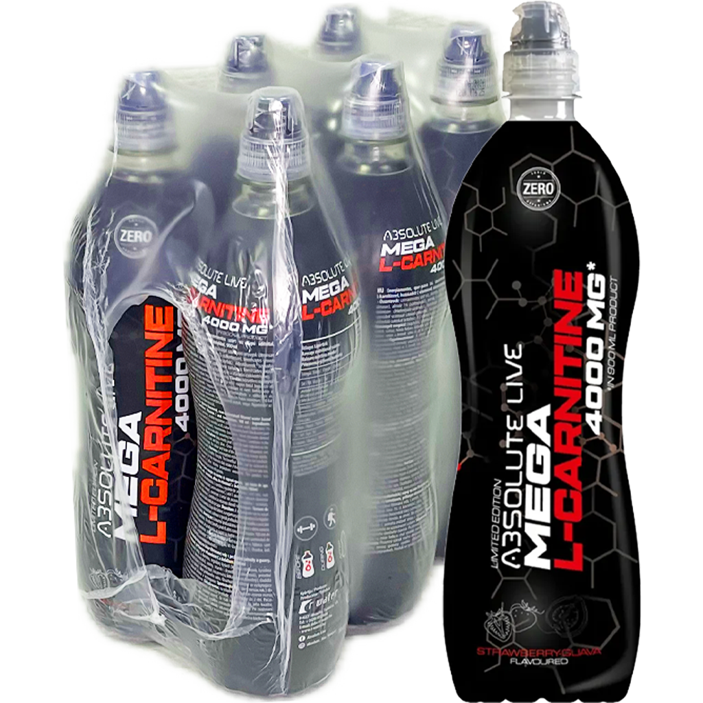 Absolute Live Mega L-Karnitin Eper-guava 0,9l  DRS