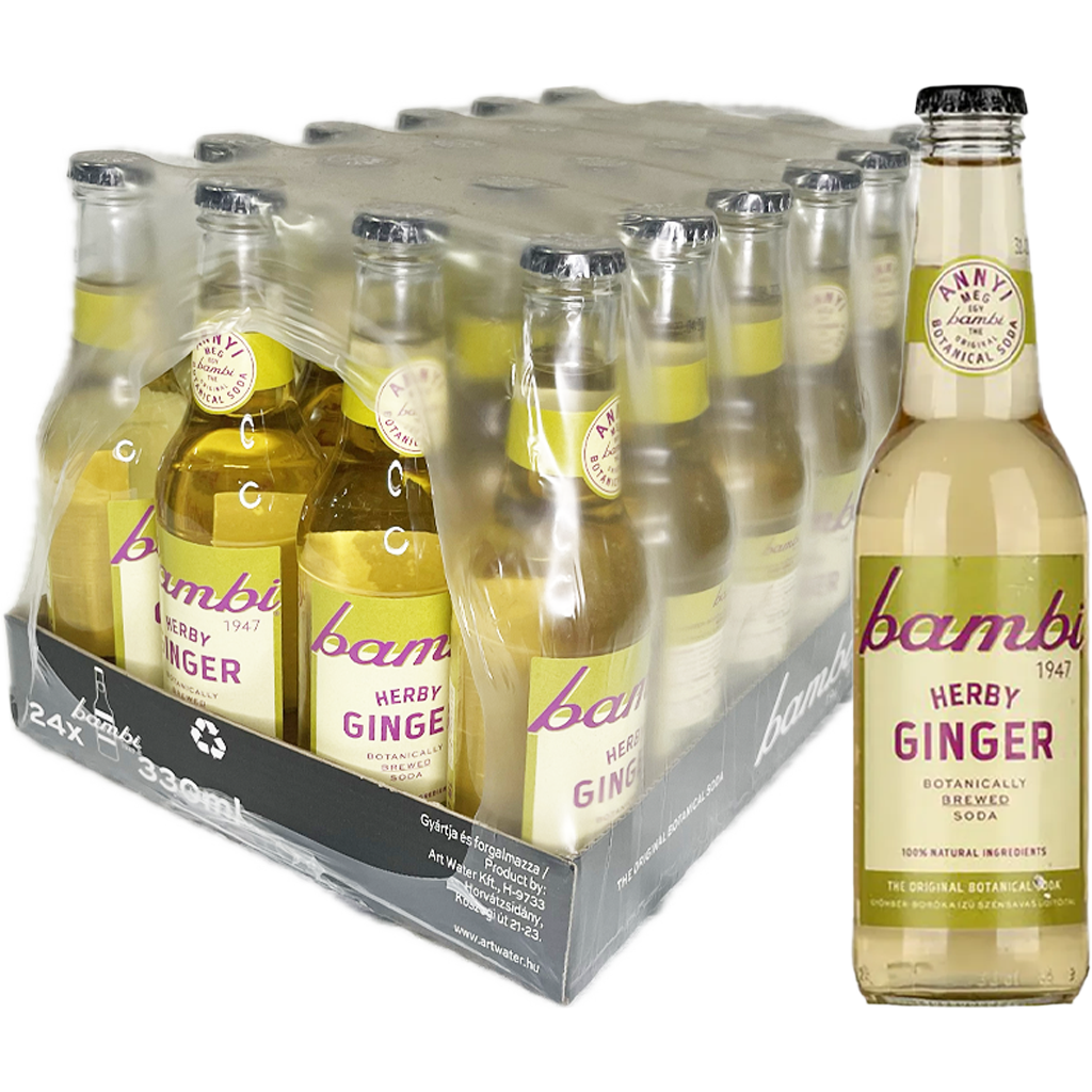 BAMBI Herby Ginger Gyömbéres üdítőital 330 ml  DRS