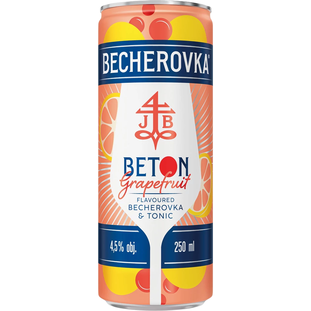 Becherovka CAN Beton Grapefruit 0,25l 4,5% DRS Becherovka CAN Beton Grapefruit 0,25l 4,5% DRS