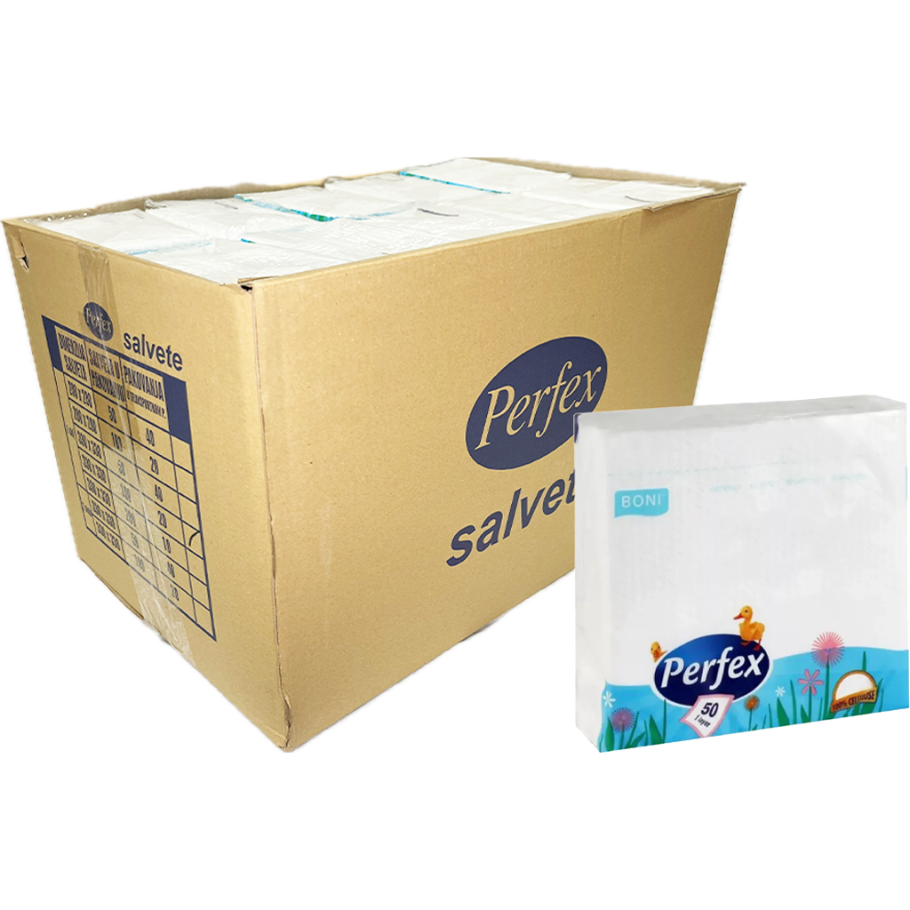 Boni Perfex szalvéta 33x33, 1 rétegű 100db-os