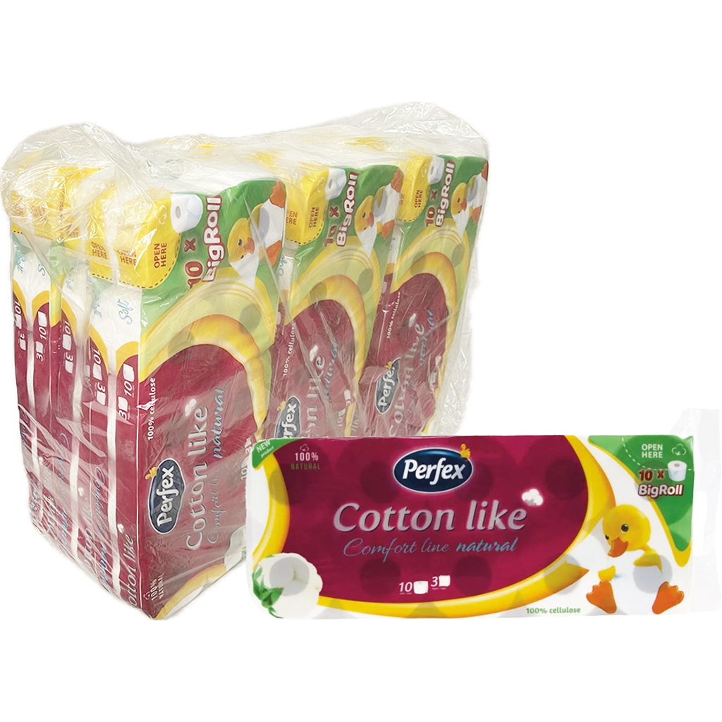 Boni Perfex toalettpapír Cotton Like Comfort Line Natural 10 tek. 3r. (140lap)