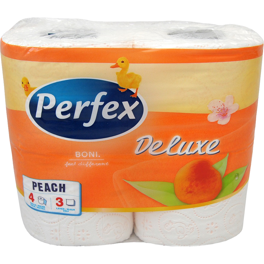 Boni Perfex toalettpapír DeLuxe 3 rétegű barackos 4tek. (150 lap)