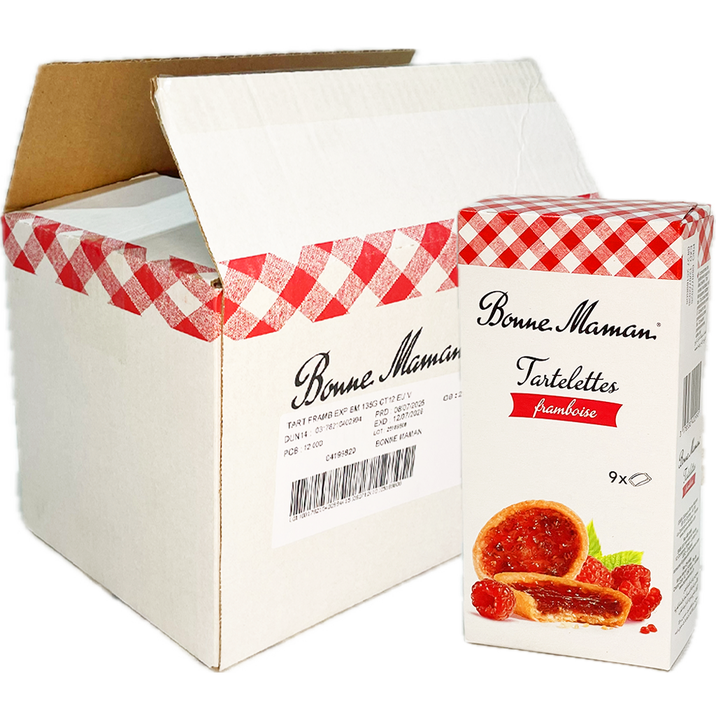 Bonne Maman tartelettes Málna lekvárral 135g