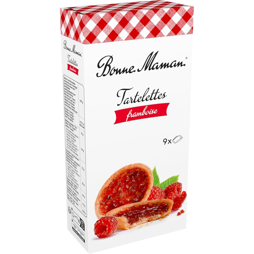 Bonne Maman tartelettes Málna lekvárral 135g