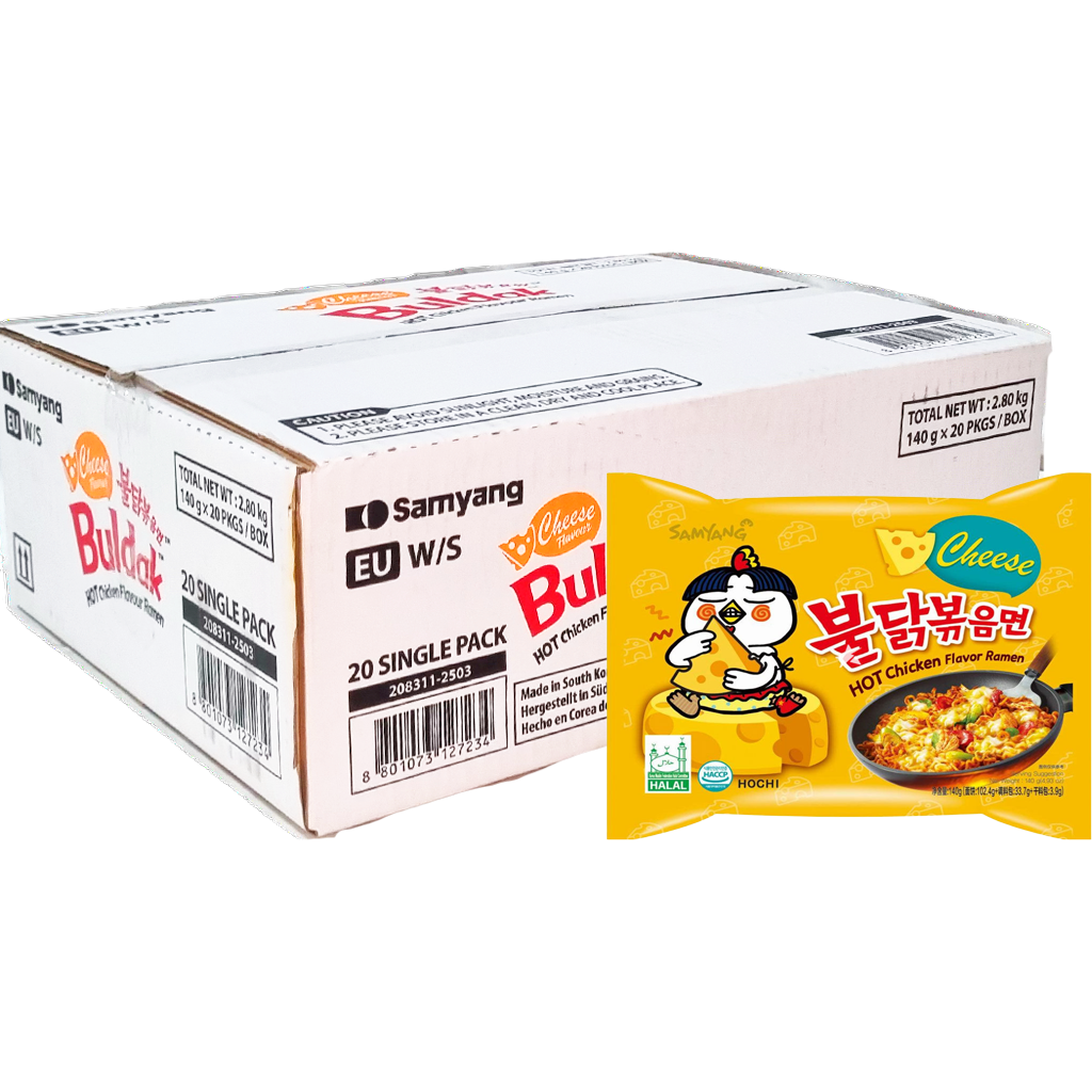Buldak Instant tészta sajtos hot chicken 140g Buldak Instant tészta sajtos hot chicken 140g