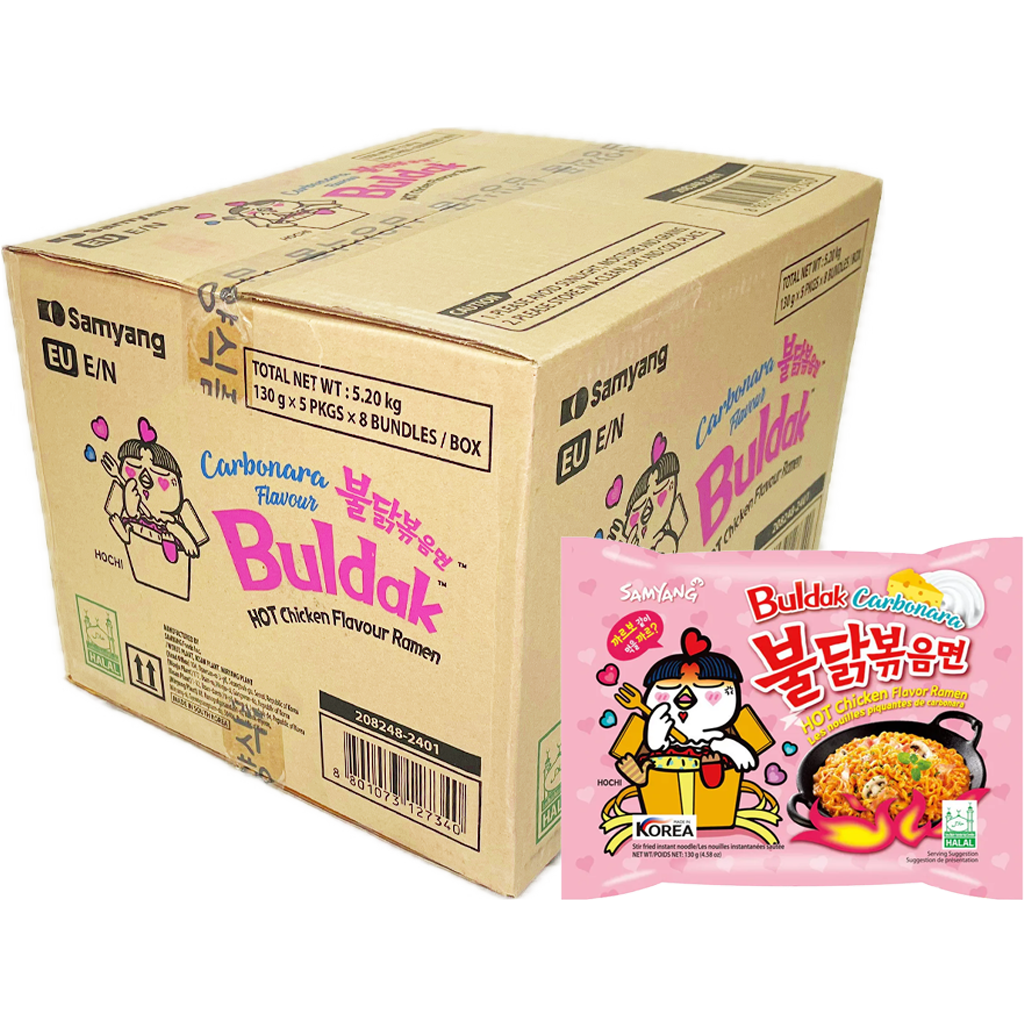 Buldak istant ramen tészta Carbonara hot chicken 140g