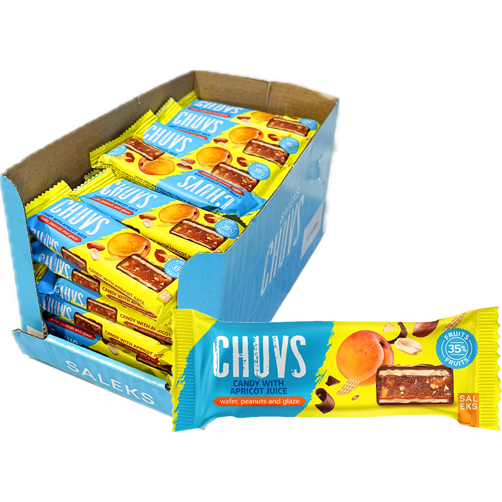 CHUVS gyümölcsszelet, pirított mogyoróval és sárgabarackkal 30g