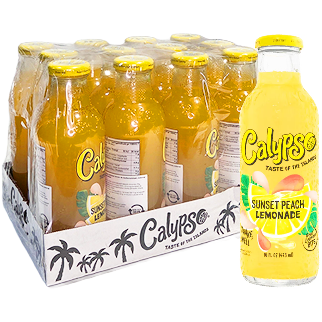 Calypso Sunset Peach Lemonade 473ml DRS Calypso Sunset Peach Lemonade 473ml DRS