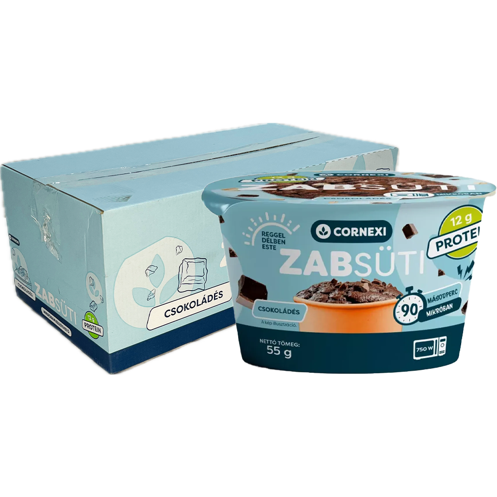 Cornexi Protein Zabsüti - csokoládés alappor zabbal, poharas sütemény készítéséhez 55g