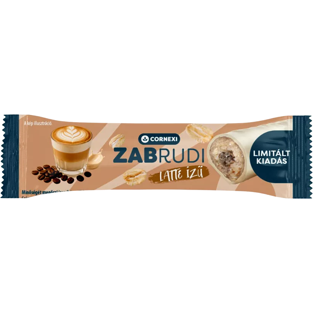 Cornexi Zabrudi Latte, karamellás töltelékkel töltött kávéízű zabrúd, fehérbev. 30g Cornexi Zabrudi Latte, karamellás töltelékkel töltött kávéízű zabrúd, fehérbev. 30g