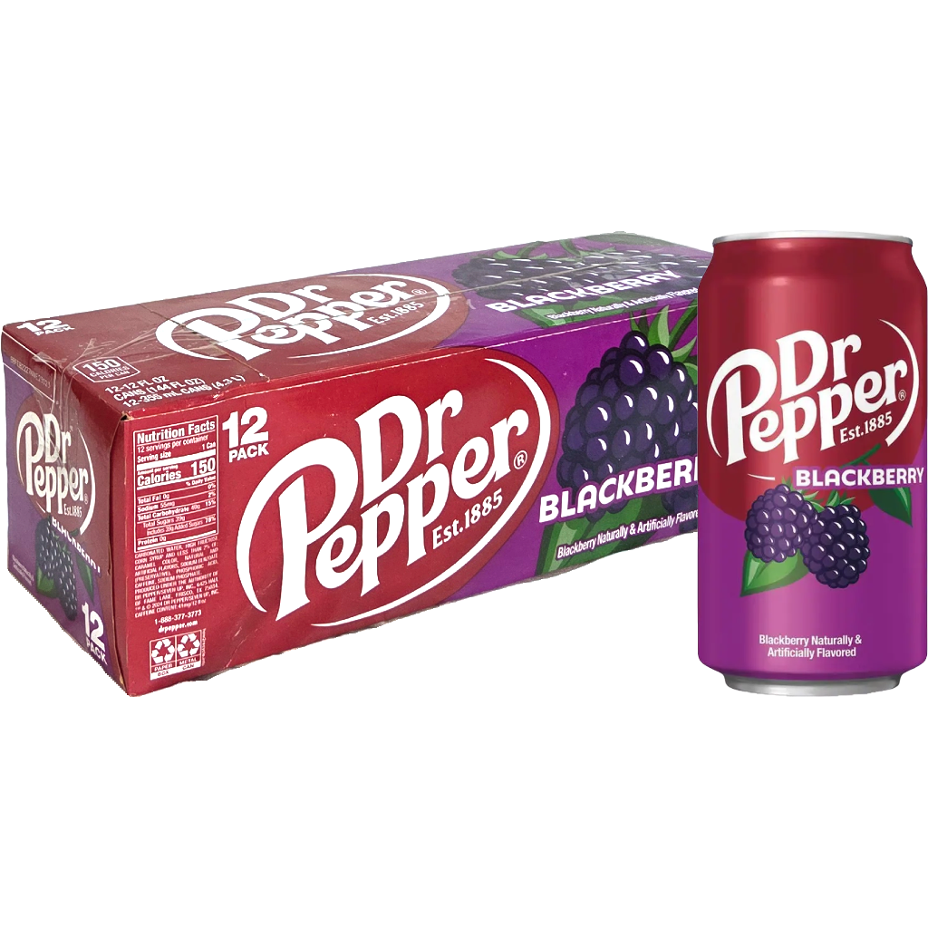 Dr Pepper USA Blackberry - szeder ízű szénsavas üdítőital 355ml  DRS