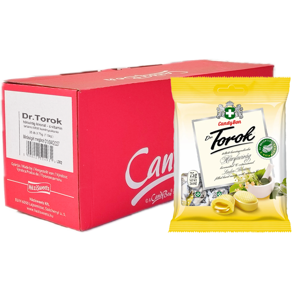 Dr. Torok Hársfavirág töltött keménycukorka 75g Dr. Torok Hársfavirág töltött keménycukorka 75g