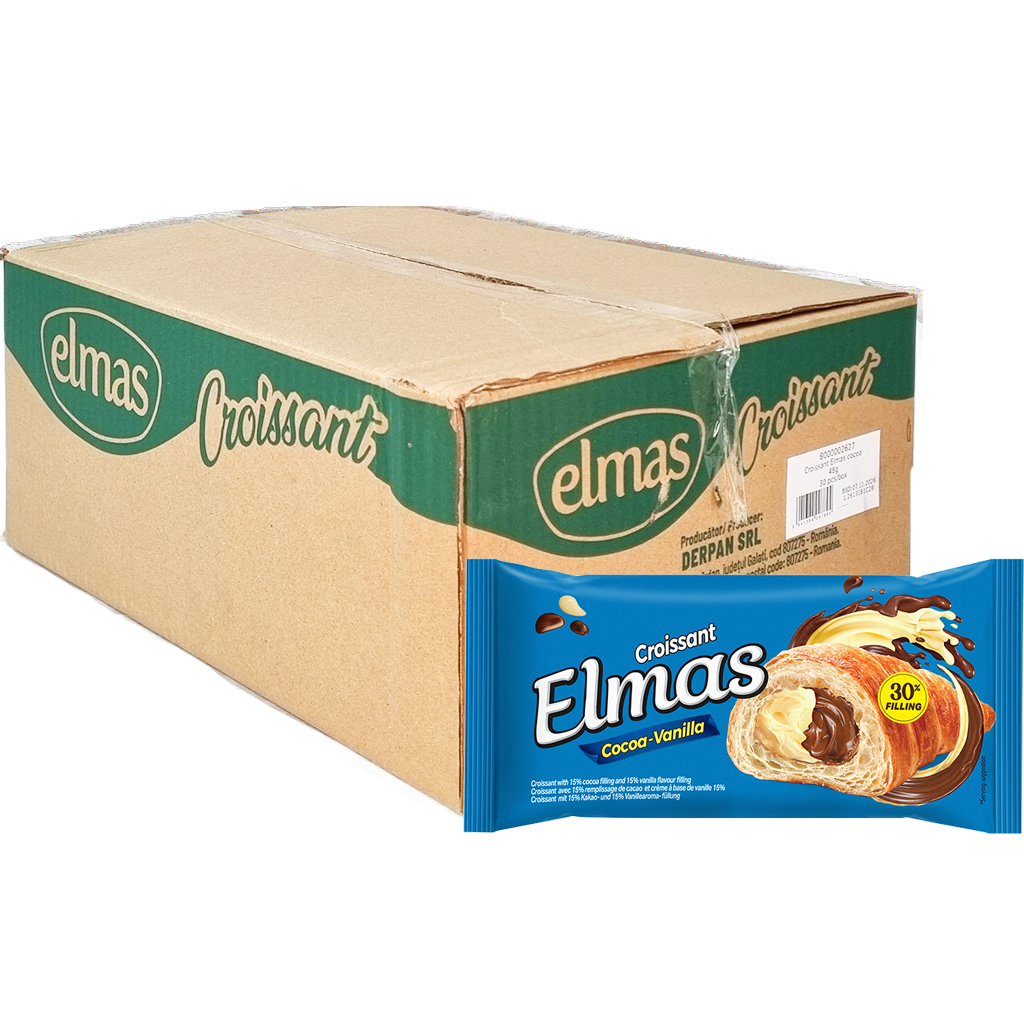 ELMAS Croissant Kakaós-Vaníliás 48g ELMAS Croissant Kakaós-Vaníliás 48g