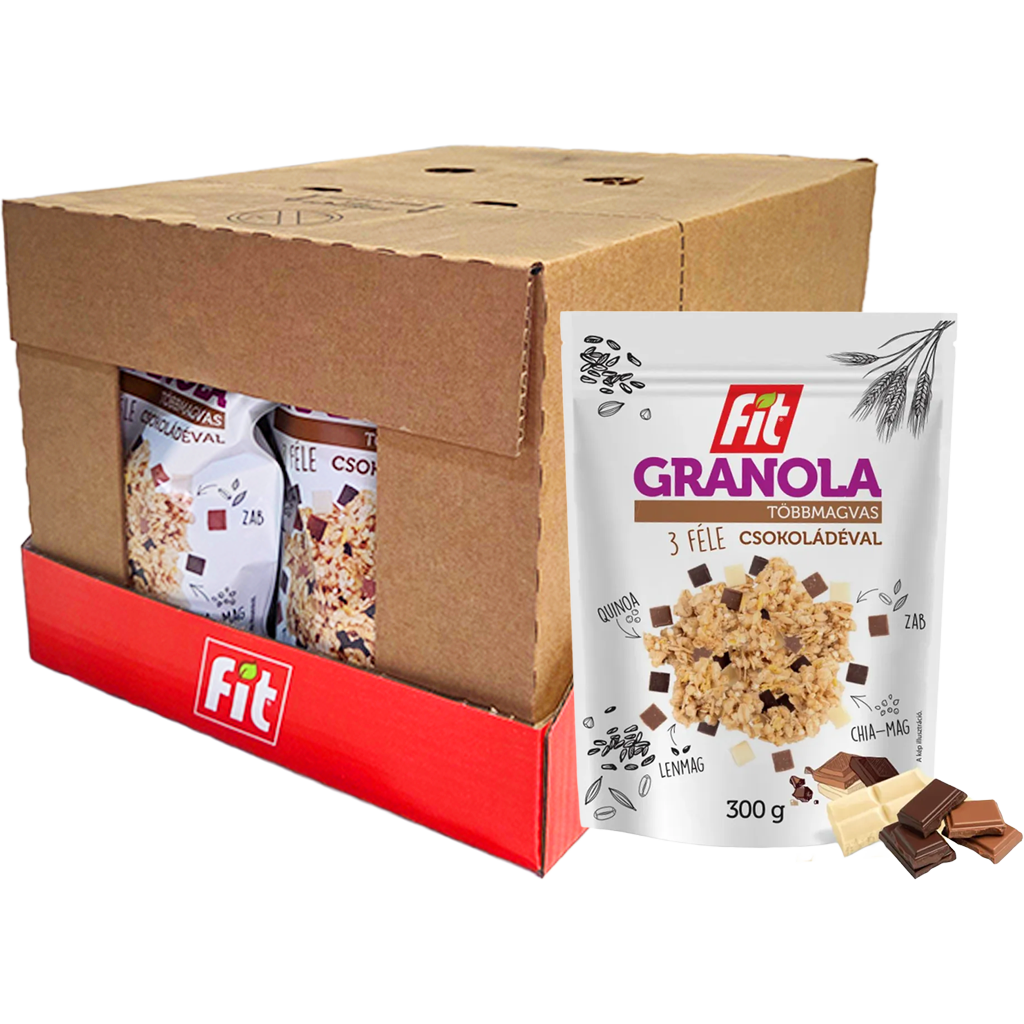 FIT Granola 3 féle Csokoládéval 300g