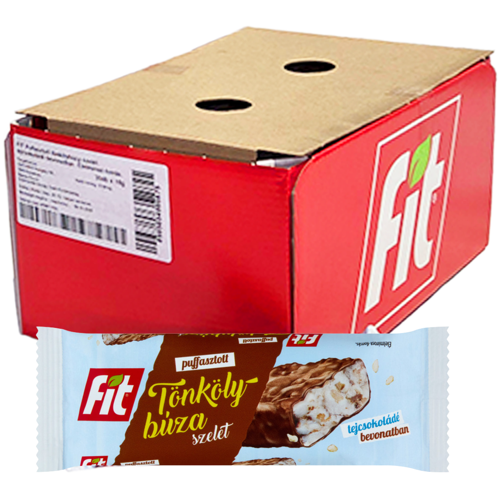 FIT Puffasztott Tönkölybúza szelet tejcsokoládé bevonattal 18g