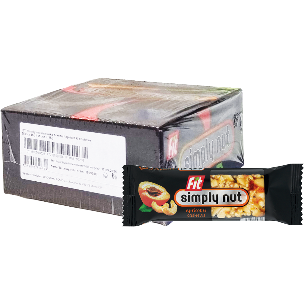Fit Simply Nut 35g müzliszelet magvakkal sárgabarack-kesudió az Asztalra.hu-n most bruttó 8.970 Ft.