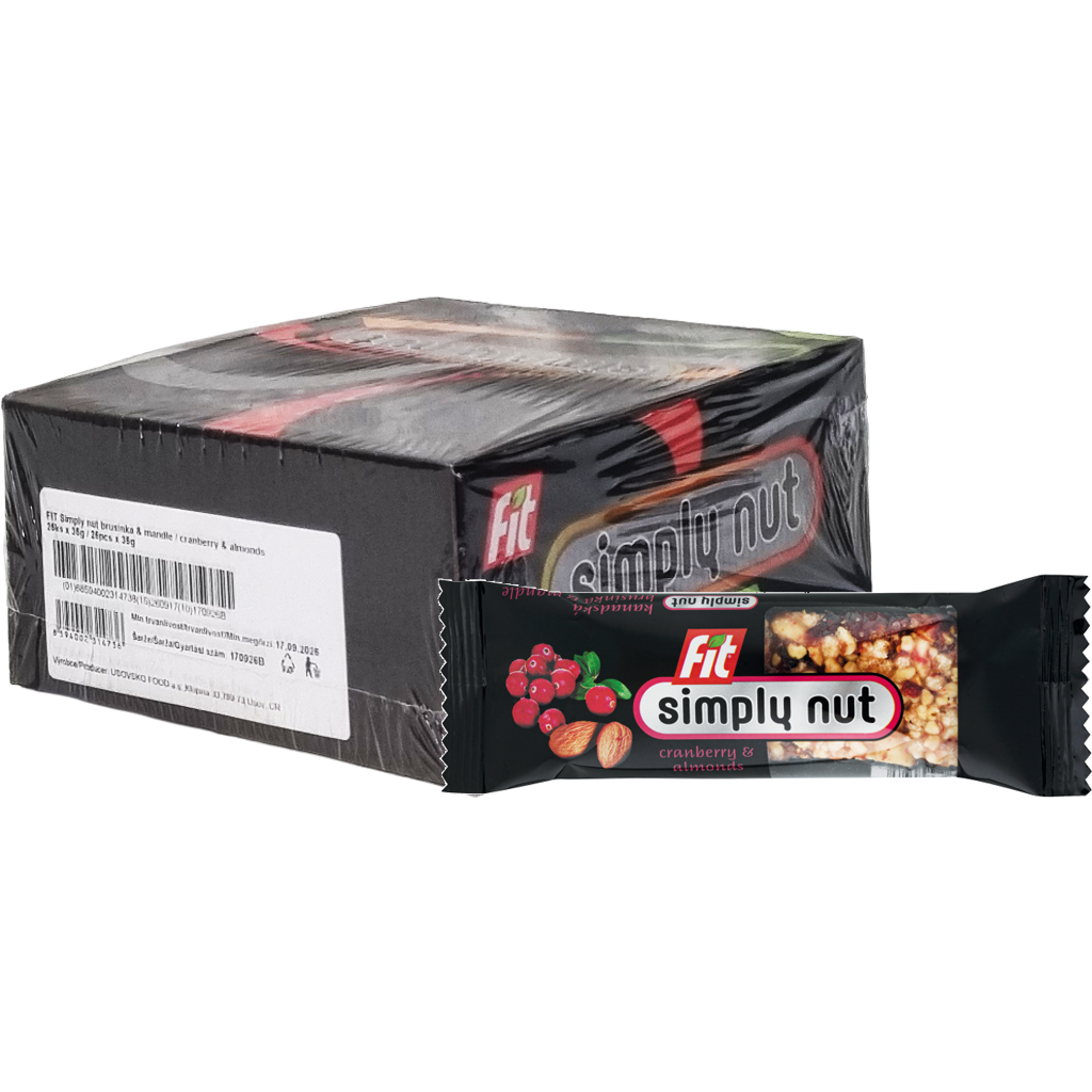 Fit Simply Nut 35g müzliszelet magvakkal vörösáfonya-mandula