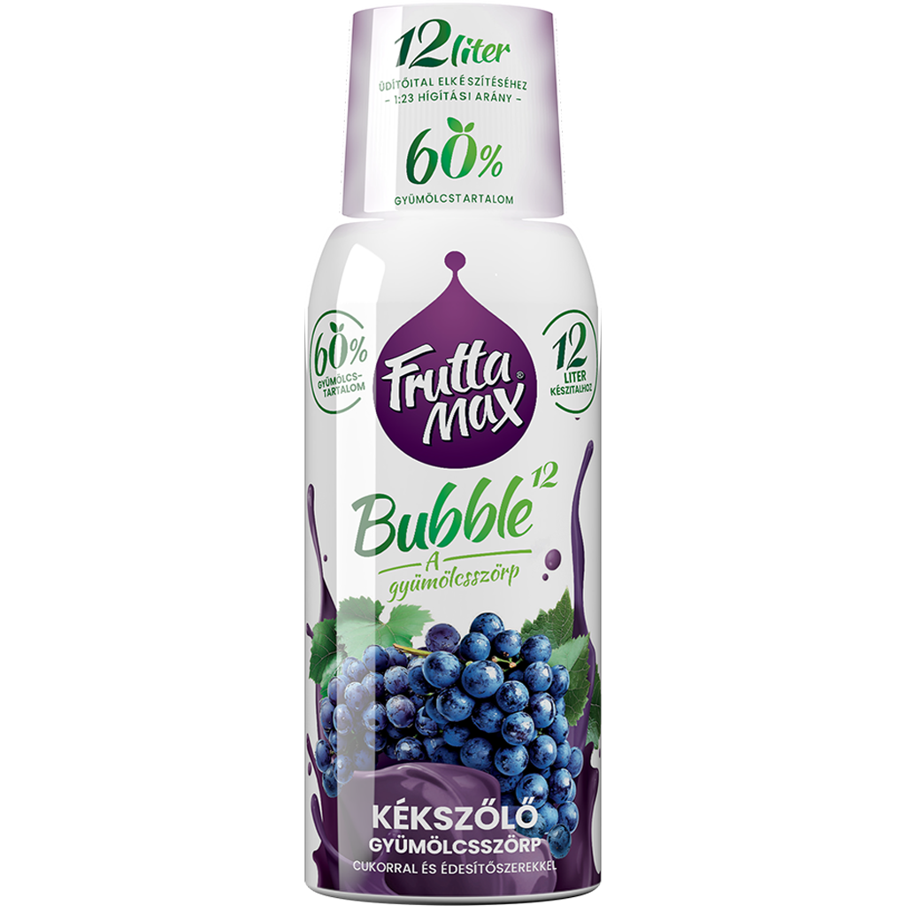 Frutta Max Bubble kékszőlő gyümölcsszörp 500ml  DRS