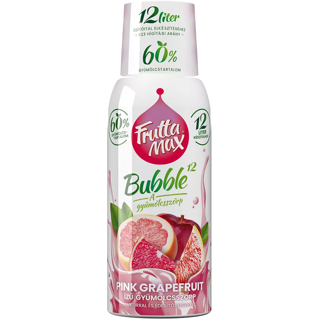 Frutta Max Bubble pink grapefruit gyümölcsszörp 500ml  DRS