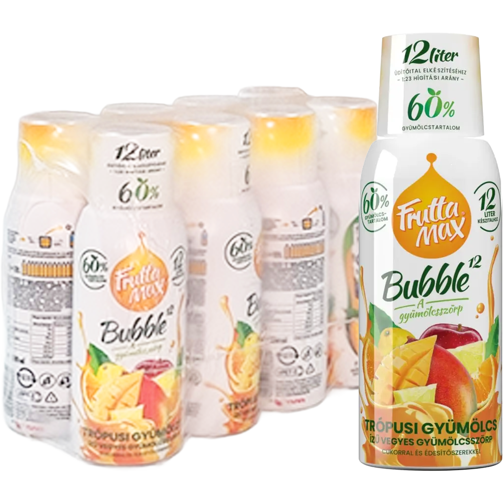 Frutta Max Bubble trópusi gyümölcs gyümölcsszörp 500ml  DRS