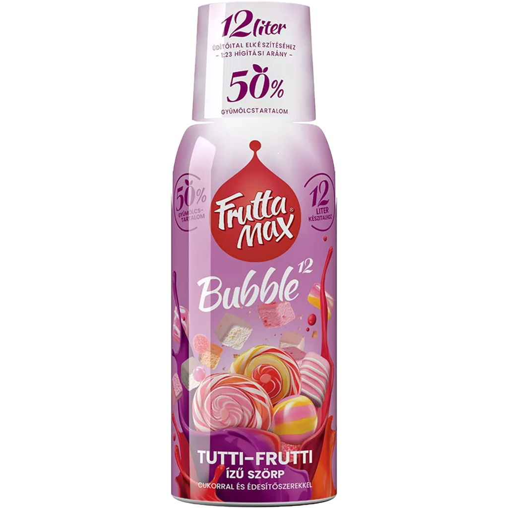Frutta Max Bubble tutti-frutti gyümölcsszörp 500ml  DRS