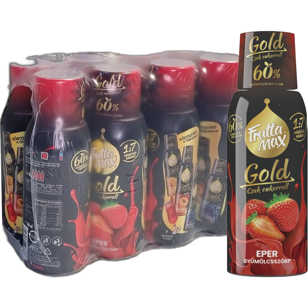 Frutta Max GOLD Eper ízű szörp  500ml  DRS