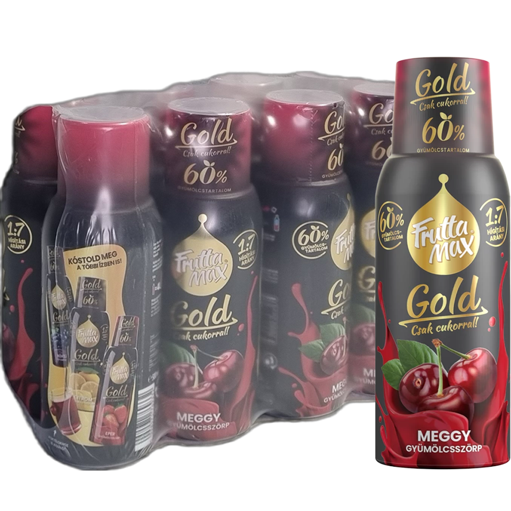 Frutta Max GOLD Meggy ízű szörp  500ml  DRS