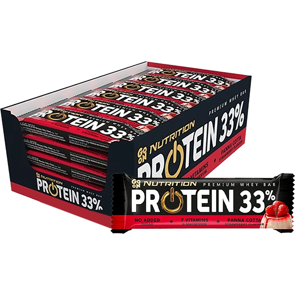 Go On Nutrition Protein szelet 33% Panna Cotta eper 50g Go On Nutrition Protein szelet 33% Panna Cotta eper 50g