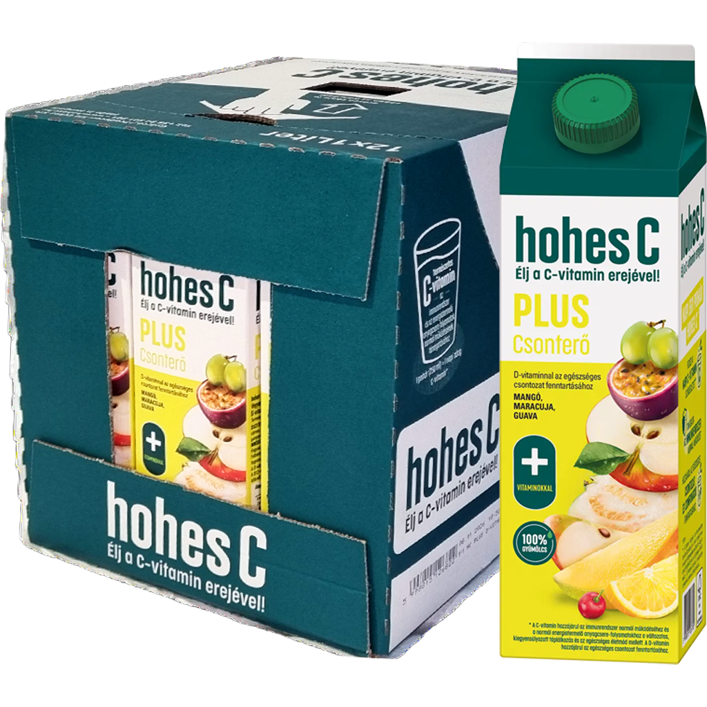 HohesC Plus Vegyes gyümölcslé csonterő D-vitamin 100%