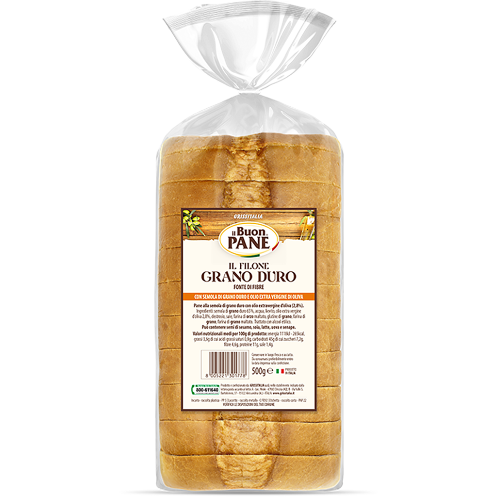 IL BUON PANE Toast szeletelt durum kenyér 400g