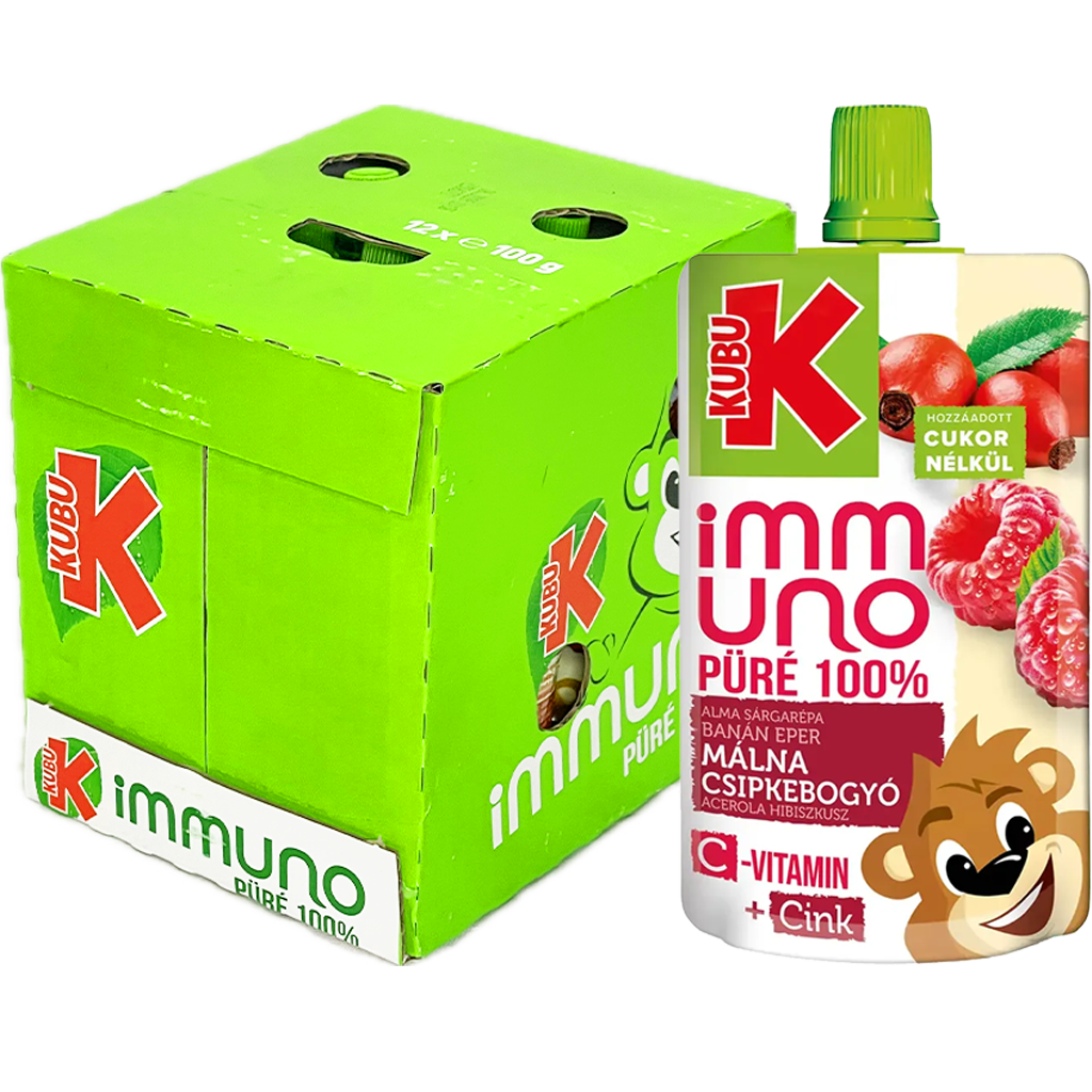 Kubu Immuno püré Málna-Csipkebogyó 100g