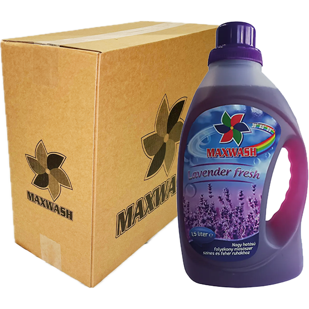 Maxwash Levendula folyékony mosószer színes és fehér ruhákhoz 1,5L
