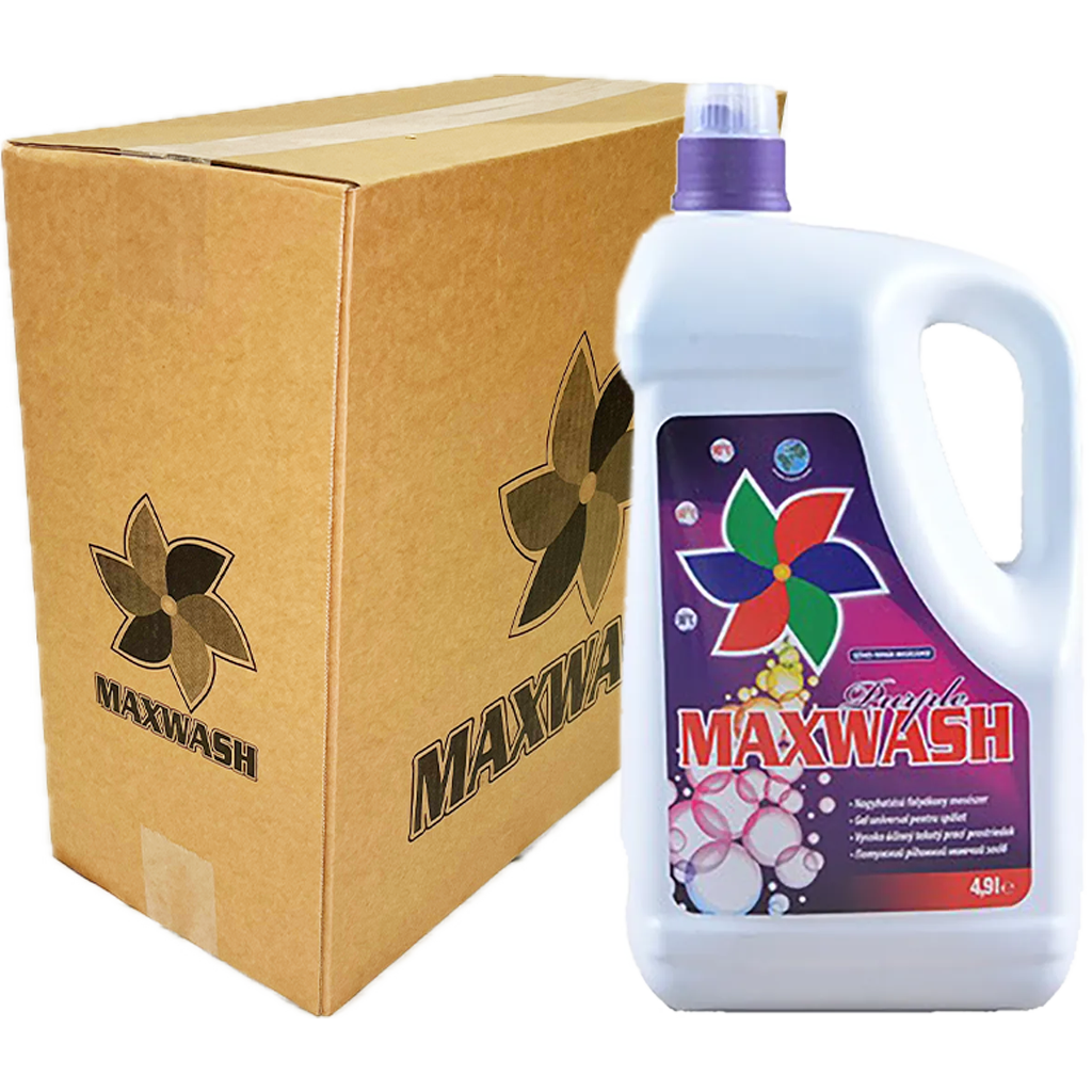 Maxwash Lila folyékony mosószer színes és fehér ruhákhoz 4,9l