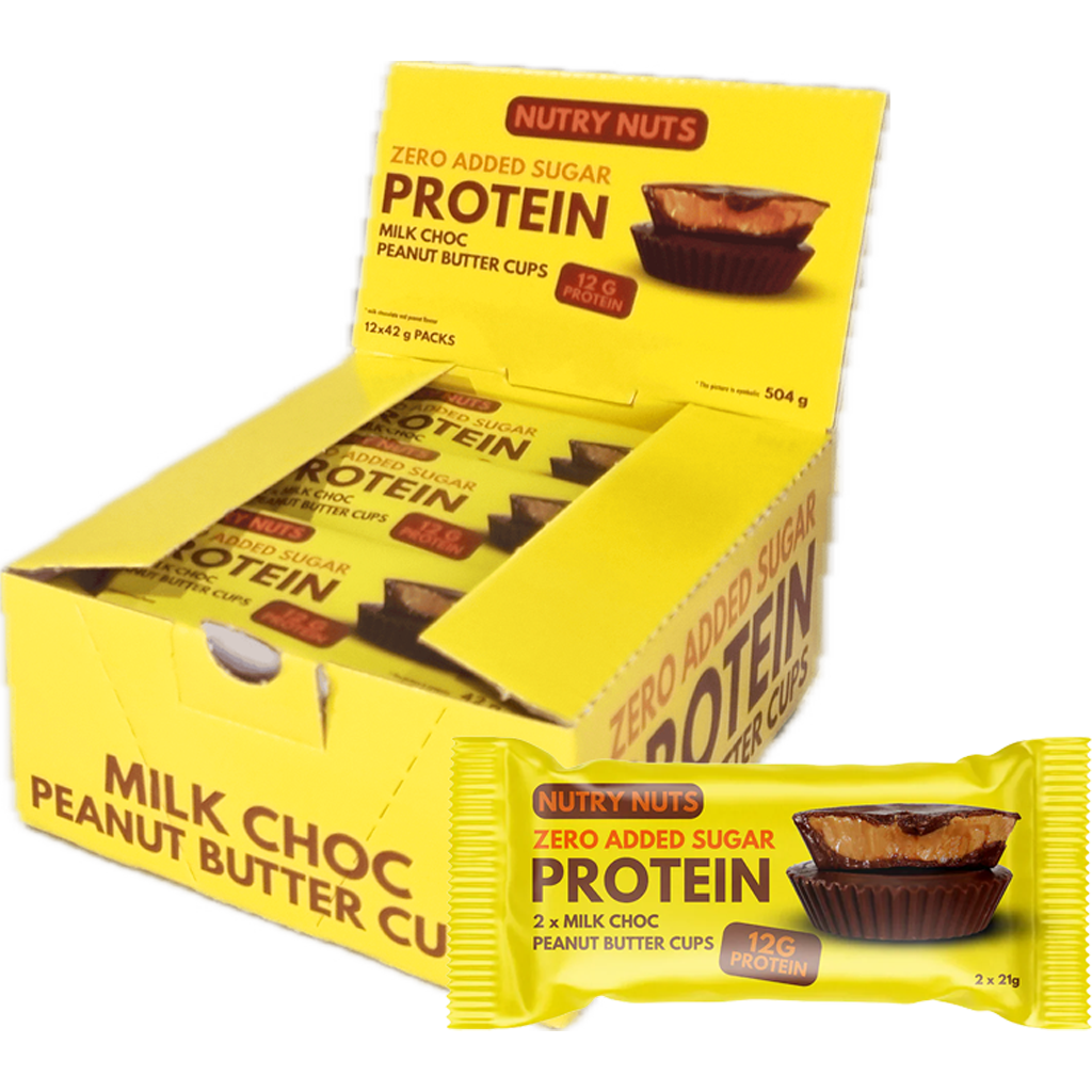 NUTRY NUTS Protein Peanut Butter Cups - Milk Choc 42g