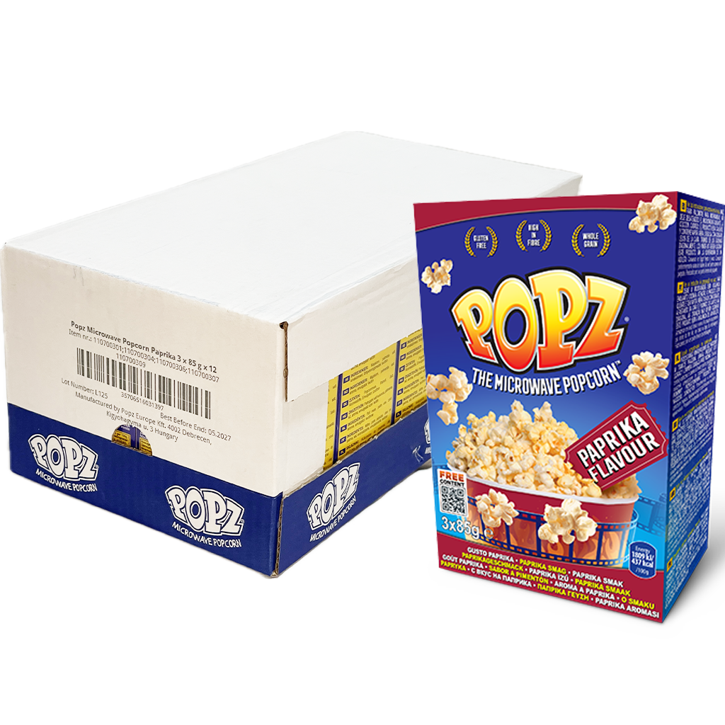 POPZ paprika popcorn 3PACK 3x85g