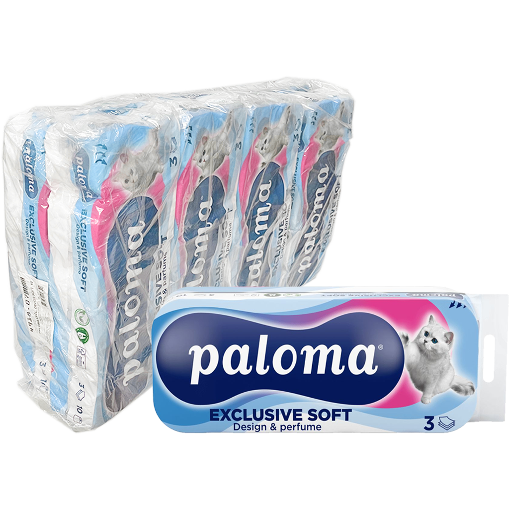 Paloma toalettpapír EXCLUSIVE SOFT 3 rétegű 10 tek. Parfüm