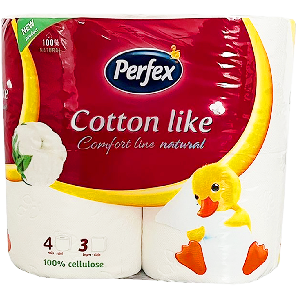 Perfex toalettpapír Cotton Like Comfort Line Natural 4 tek. 3r. (140lap)