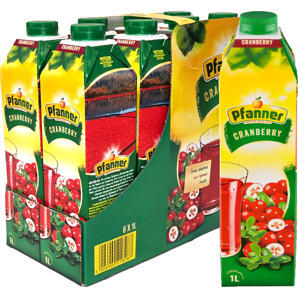 Pfanner 1l Vörösáfonya ital 20%