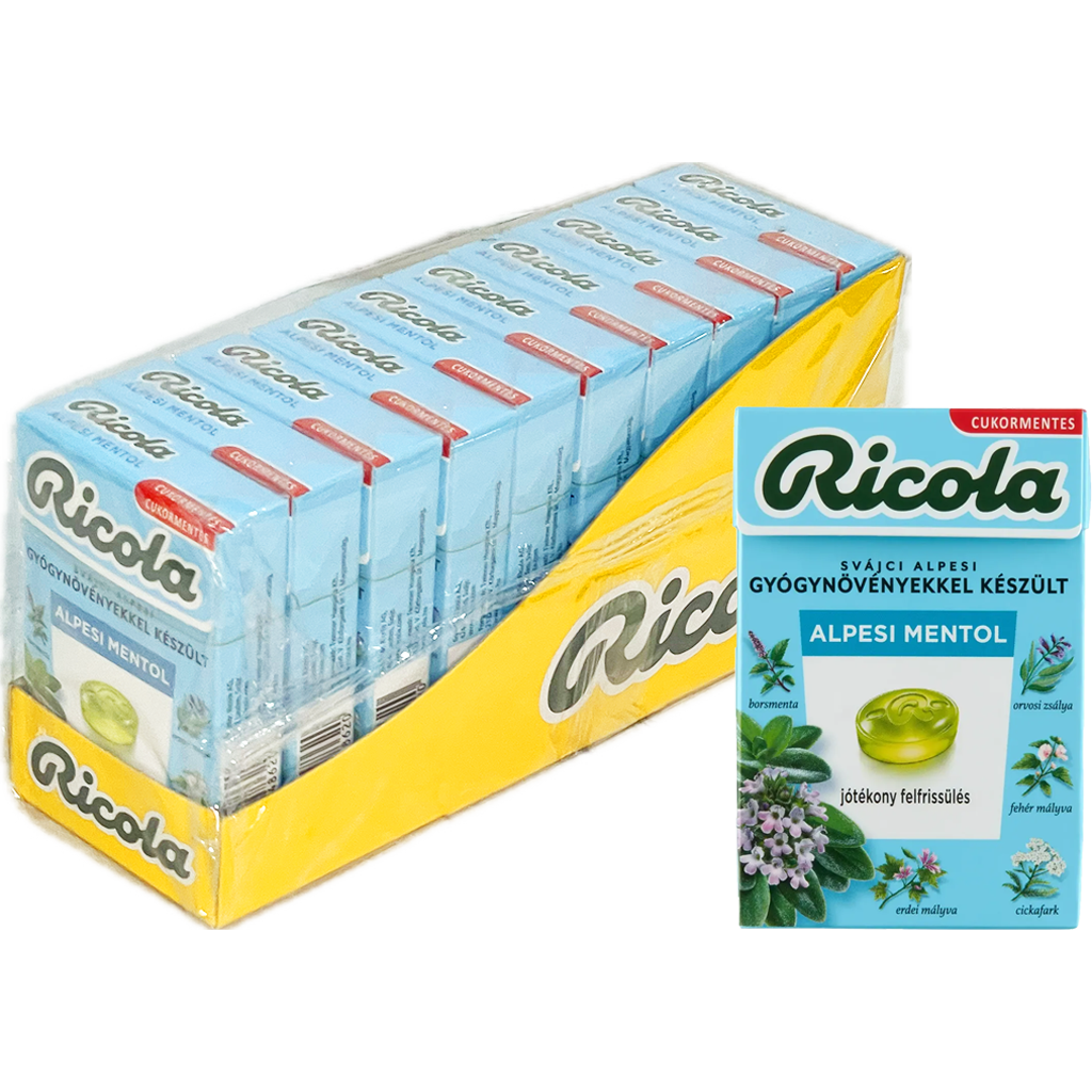 Ricola Alpesi Mentolos cukorka 40g