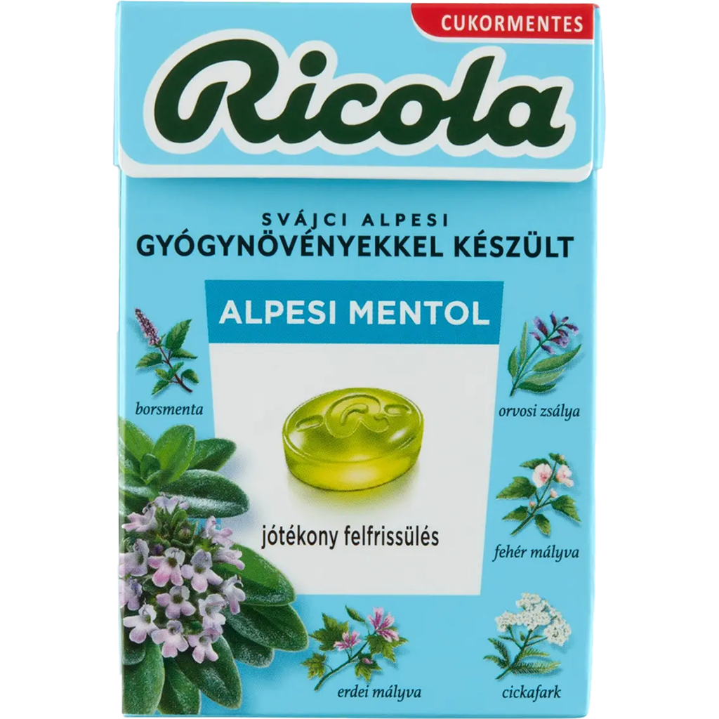 Ricola Alpesi Mentolos cukorka 40g