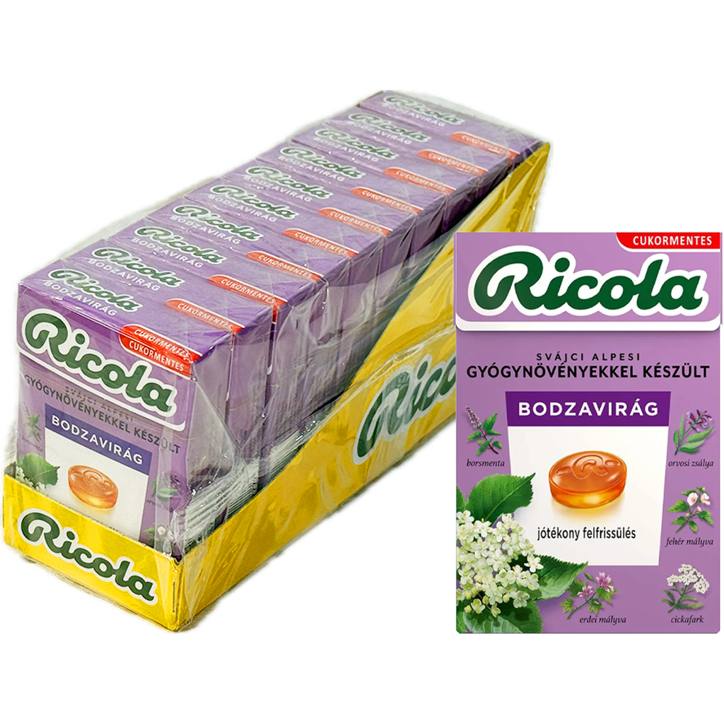 Ricola Bodzás cukorka 40g