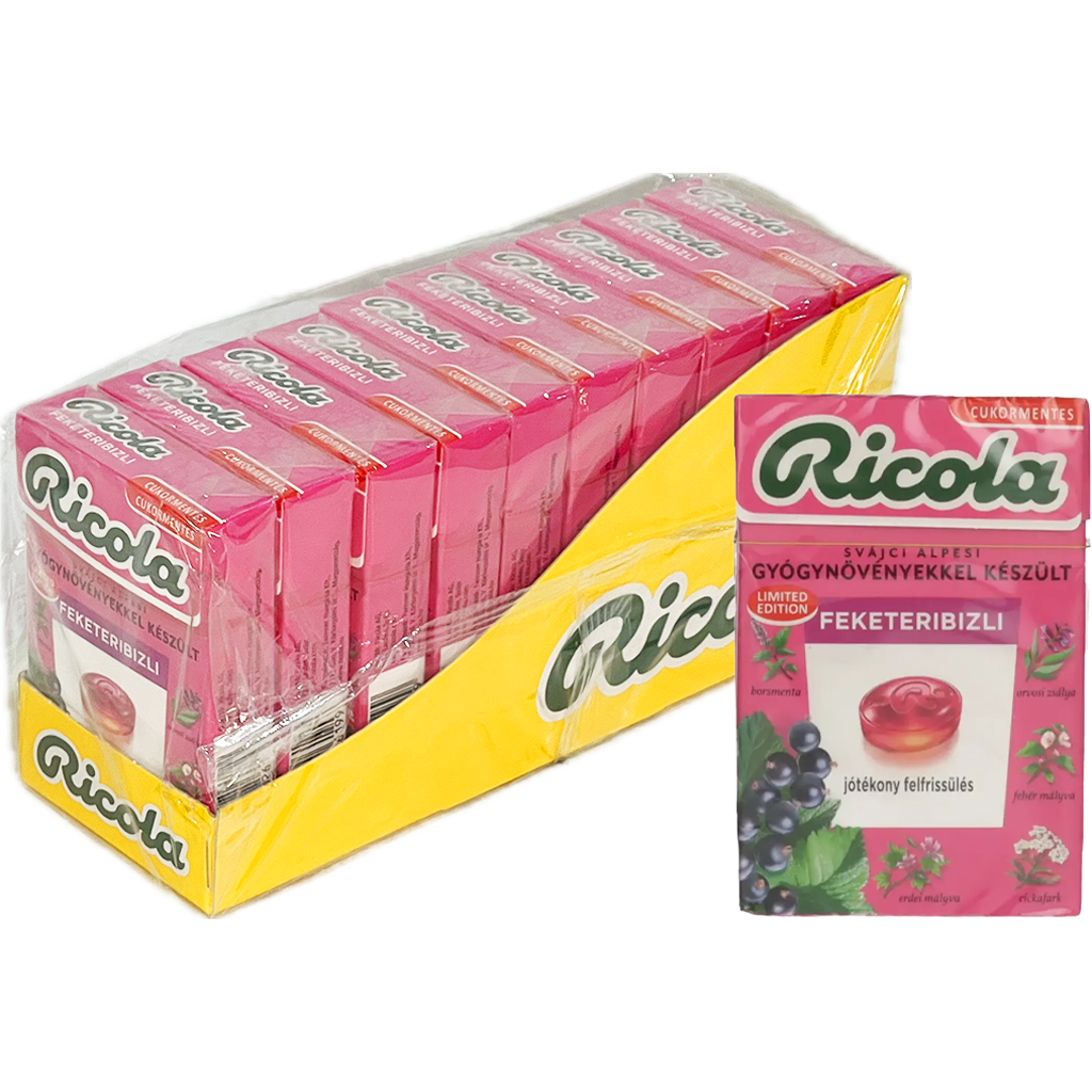 Ricola Feketeribizlis cukorka 40g