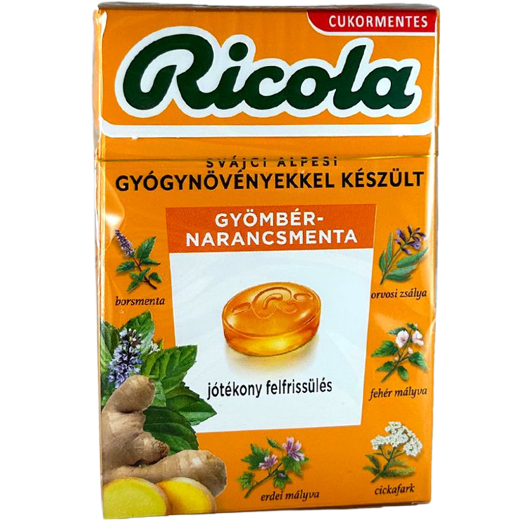 Ricola Gyömbéres-Narancsos cukorka 40g