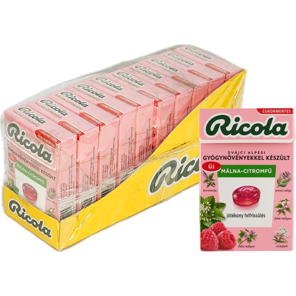 Ricola Málnás-Citromfüves cukorka 40g