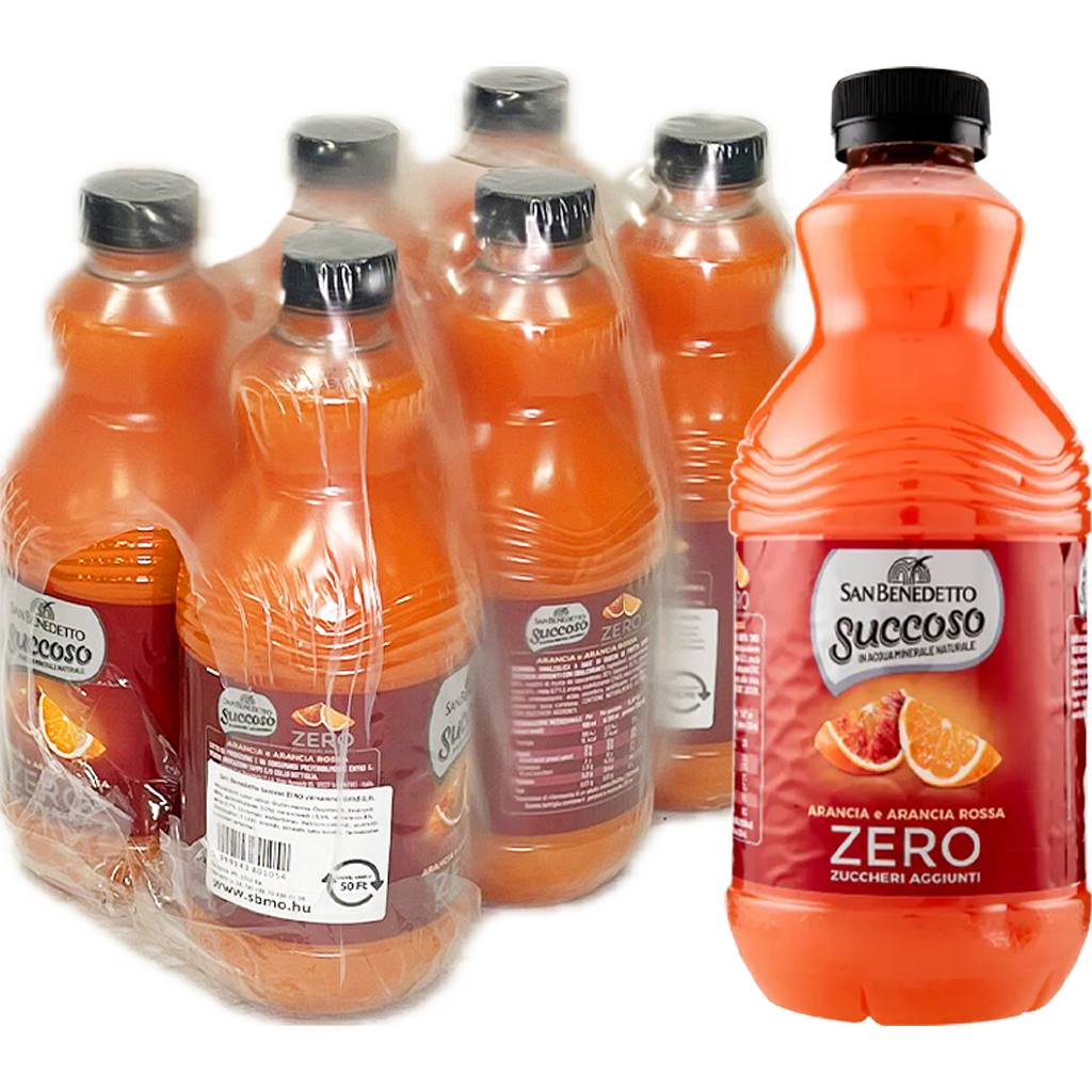 San Benedetto 0,9l Succoso Zero Arancia-Arancia Rossa (vérnarancs)  DRS