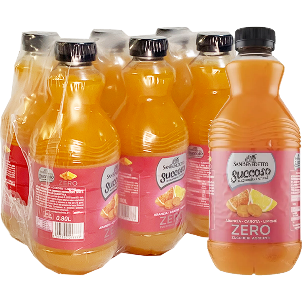 San Benedetto 0,9l Succoso Zero Arancia-Carota-Limone  DRS