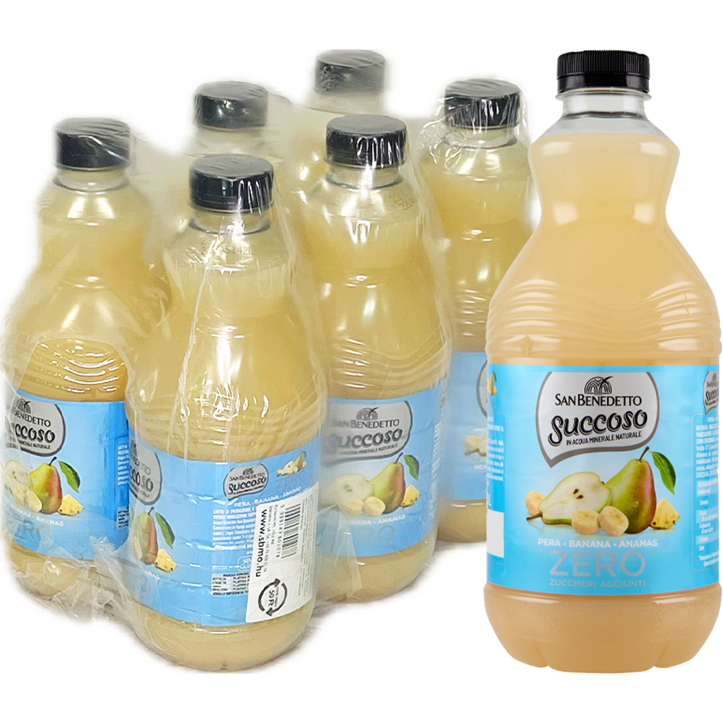 San Benedetto 0,9l Succoso Zero Körte-Banán-Ananász  DRS