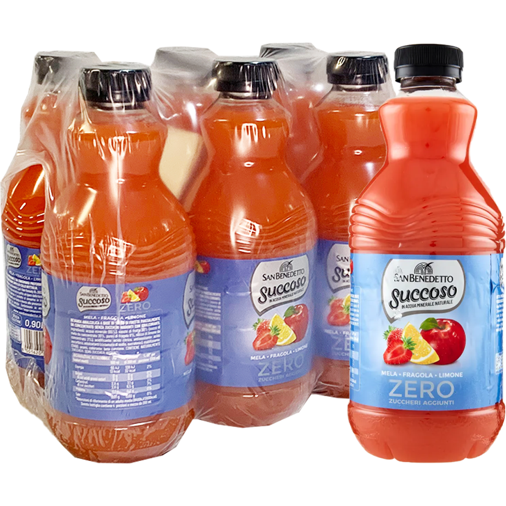 San Benedetto 0,9l Succoso Zero Mela-Fragola-Limone  DRS