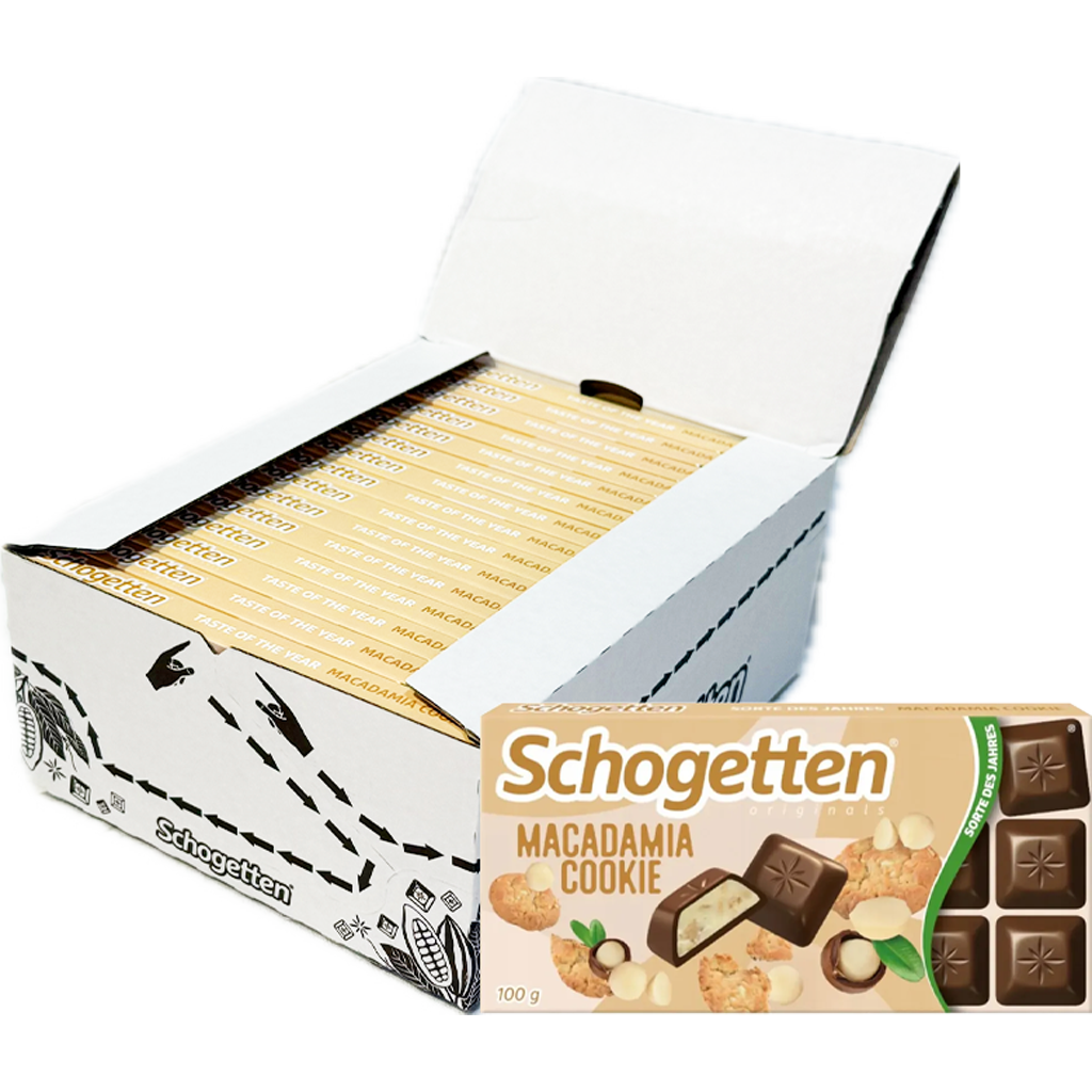 Schogetten Tejcsokoládé Makadámia diós keksz 100g - 2025 év íze