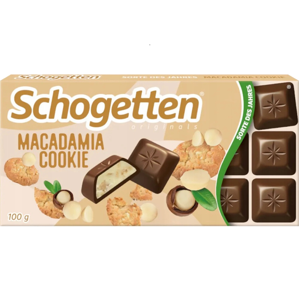 Schogetten Tejcsokoládé Makadámia diós keksz 100g - 2025 év íze